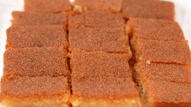 بسبوسة رمضان بالقشطة بدون فرن