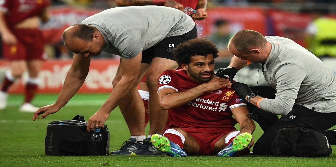 بالفيديو ..  شاهد لحظة اصابة محمد صلاح 