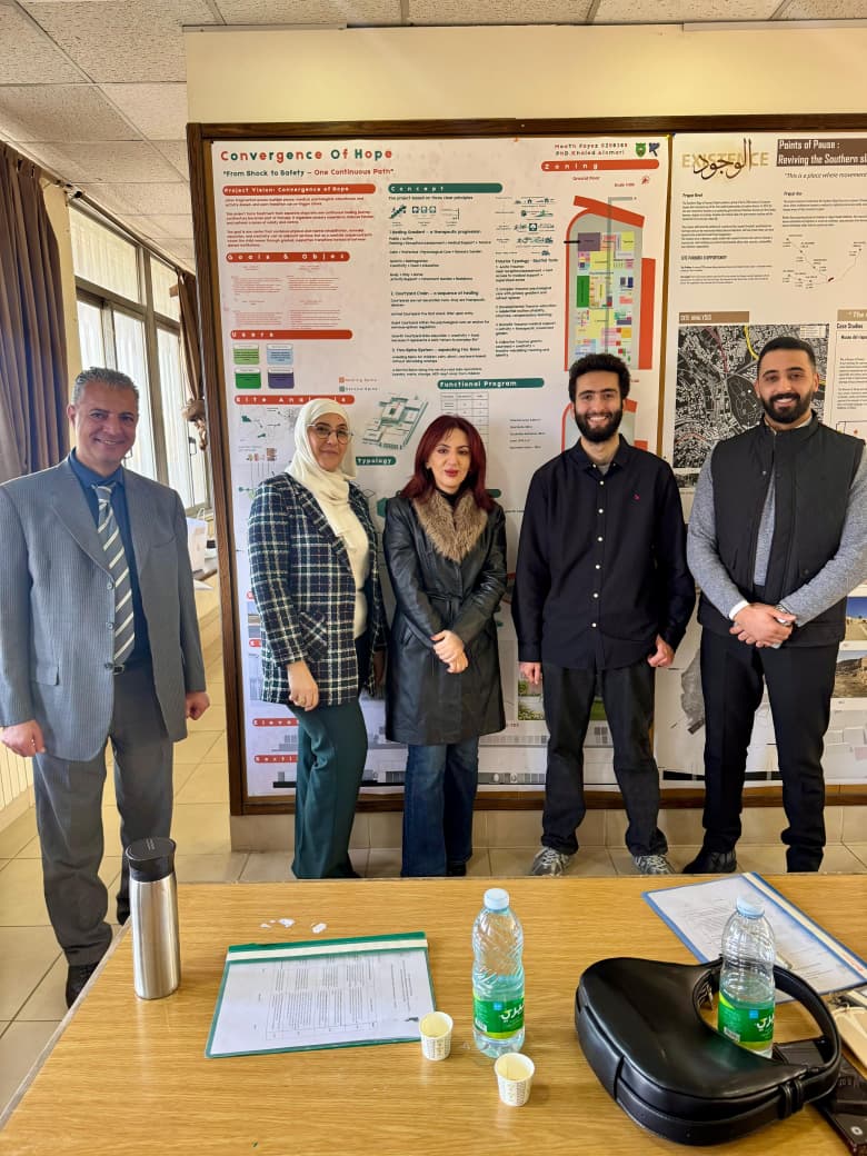 جامعة الزرقاء تشارك في مناقشات مشاريع التخرج لقسم هندسة العمارة في الجامعة الأردنية