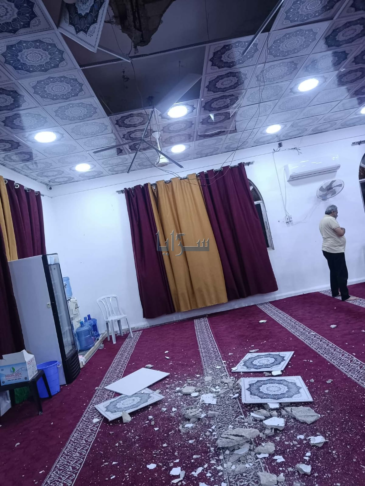 الاغوار الشمالية : سقـ.ــوط أجزاء من سقف مسجد بصيلة