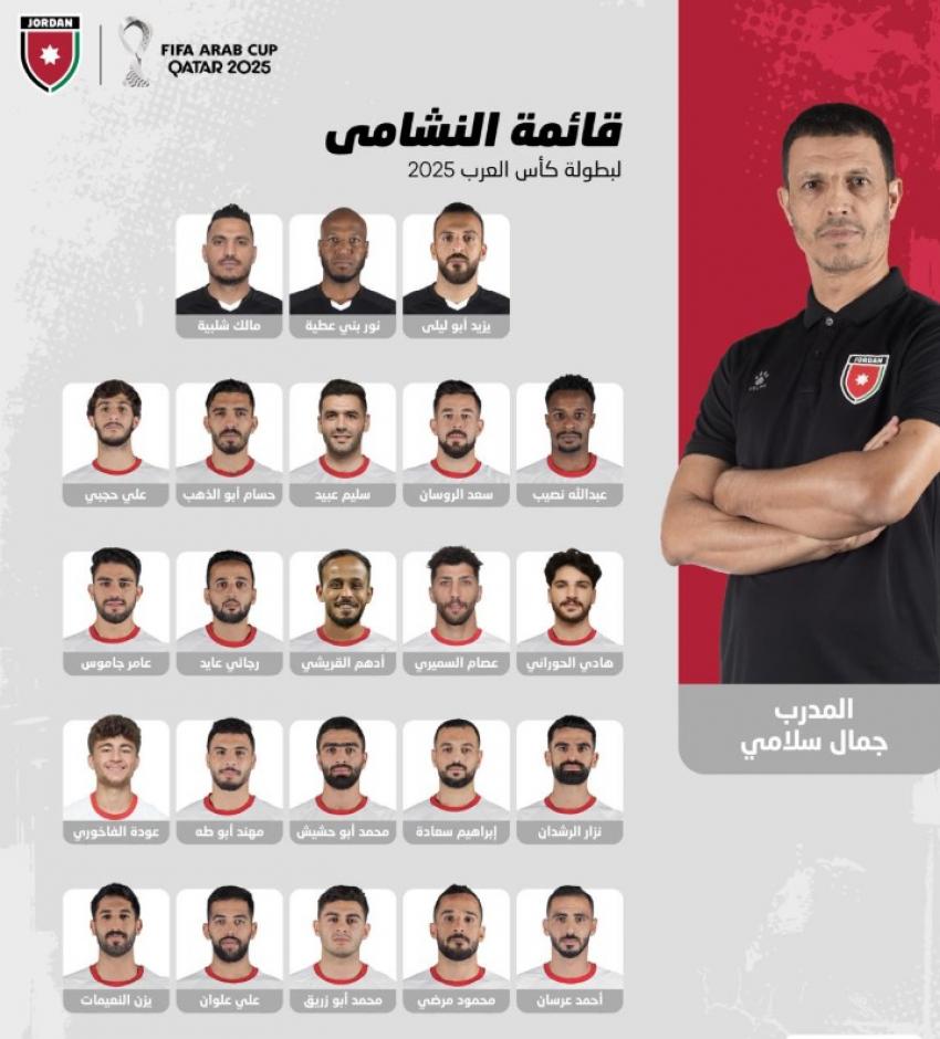 إعلان قائمة النشامى للمشاركة في كأس العرب 2025  .. اسماء 