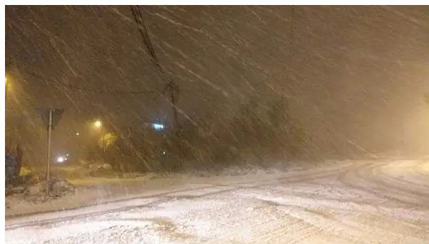 بدء تساقط الثلوج على عجلون