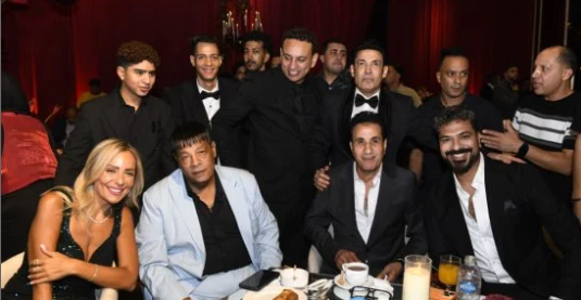 شيبة وأمينة وعبد الباسط واشرف زكى في حفل زفاف نجل سعد الصغير