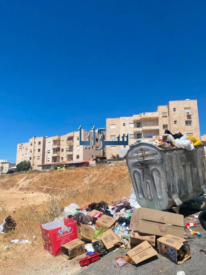 صور صادمة  ..  ابو نصير تغرق بالنفايات والمواطنون يناشدون منذ اسابيع بلا جدوى
