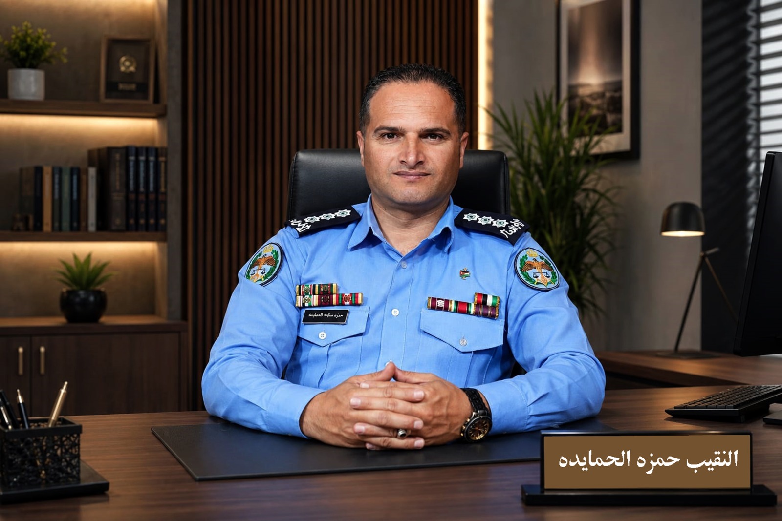 حمزة النوافعة مبارك الترفيع إلى رتبة نقيب