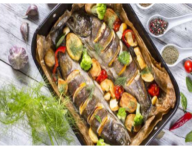 صينية الهامور بالبطاطس