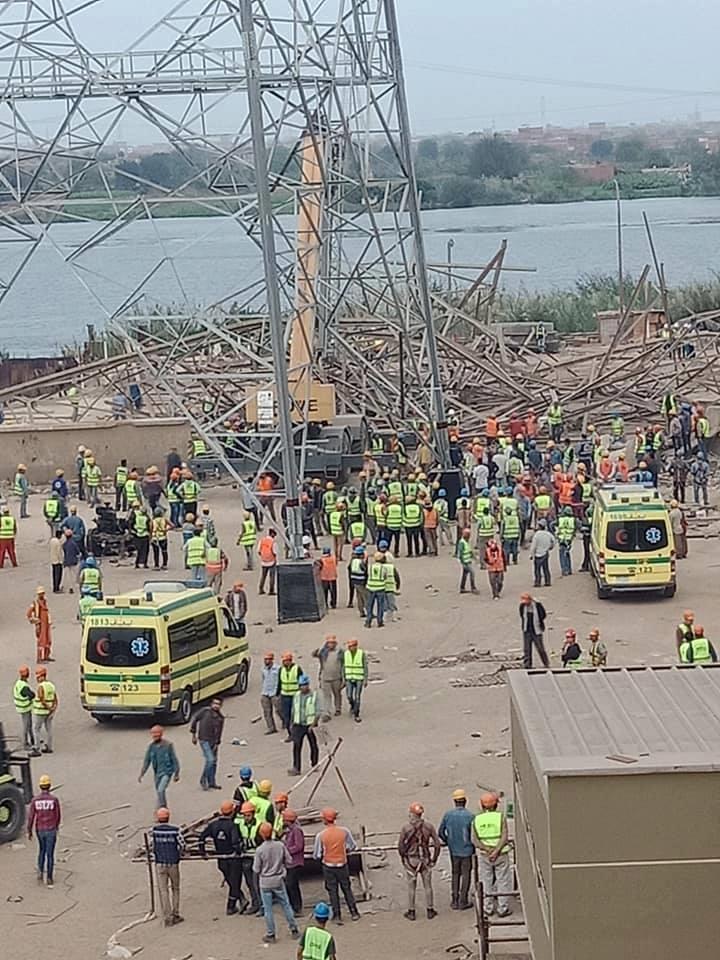مصرع 4 وإصابة اثنين آخرين في انهيار جزء من برج كهرباء في مصر