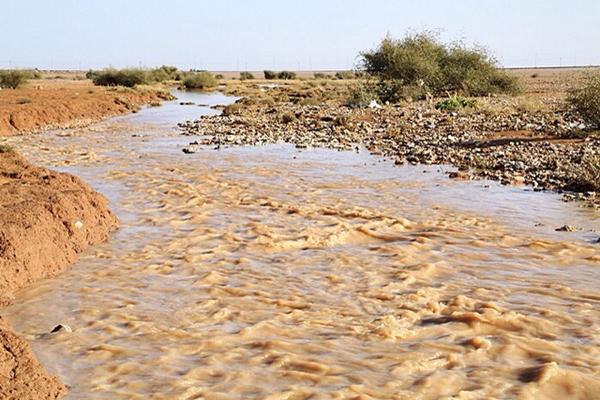 بالصور ..  السعودية : الأمطار تحوّل فياض رفحاء وشعابها لبحيرات وأنهار