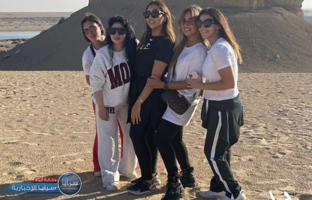 بصحبة زوجها  ..  دنيا سمير غانم تودع أحزانها برحلة سفاري