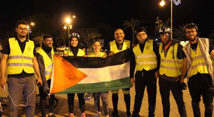 'جولة الحرية' على الدراجات الهوائية من القدس تصل إلى العقبة