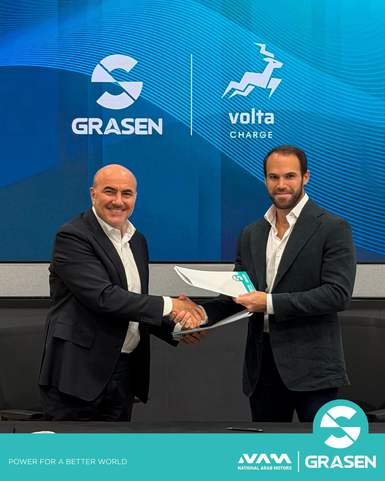 Grasen ترسم ملامح مستقبل التنقل الكهربائي في الأردن عبر شراكة استراتيجية معVolta Charge  
