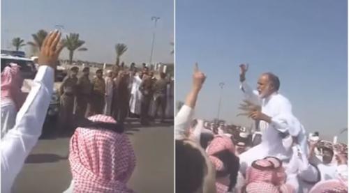 بالفيديو .. مشهد مؤثر لرجل يفاجئ قاتل ابنه بالعفو في ساحة القصاص