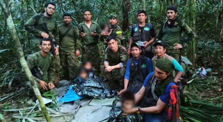 معجزة إلهية ..  العثور على 4 أطفال أحياء بعد أسابيع من تحطم طائرة في كولومبيا