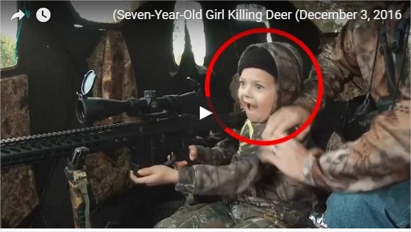 بالفيديو: طفلة في السابعة تقتل غزالاً ببندقية صيد