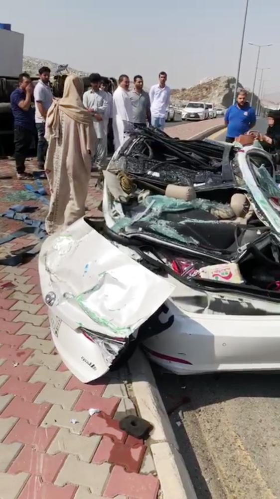 نجاة فتاة تعرضت لحادثة مرورية من الموت بمكة المكرمة 