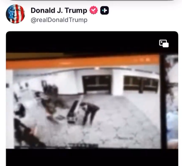 ترمب ينشر لقطات من هجوم حفل مراسلي البيت الأبيض  ..  فيديو