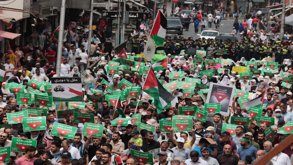 مسيرات حاشدة في عمّان ومحافظات عدة رفضا للحرب على غزة