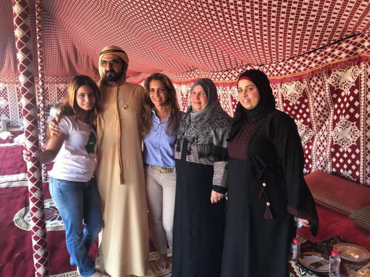 بالصور ..  الأميرة هيا تستضيف والدة الشهيد معاذ الكساسبة وزوجته في دبي