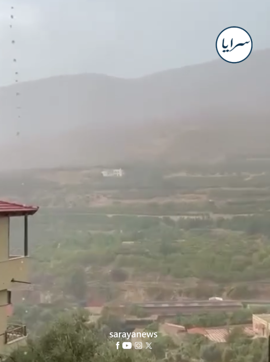 بالفيديو  ..  أمطار غزيرة تشهدها بلدة راجب 