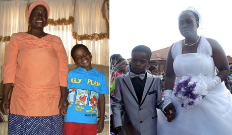 حياة الزوج البالغ 8 من عمره مع امرأته العجوز الستينية بالتفاصيل (صور)