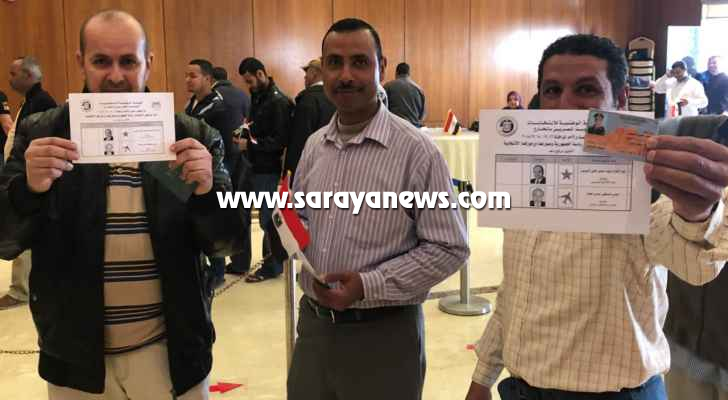 بالصور ..  المصريون في الأردن يصوتون في انتخابات الرئاسة 