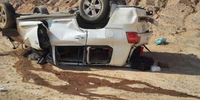 مصرع 6 من عائلة واحدة ونجاة رضيع في حادث بحائل