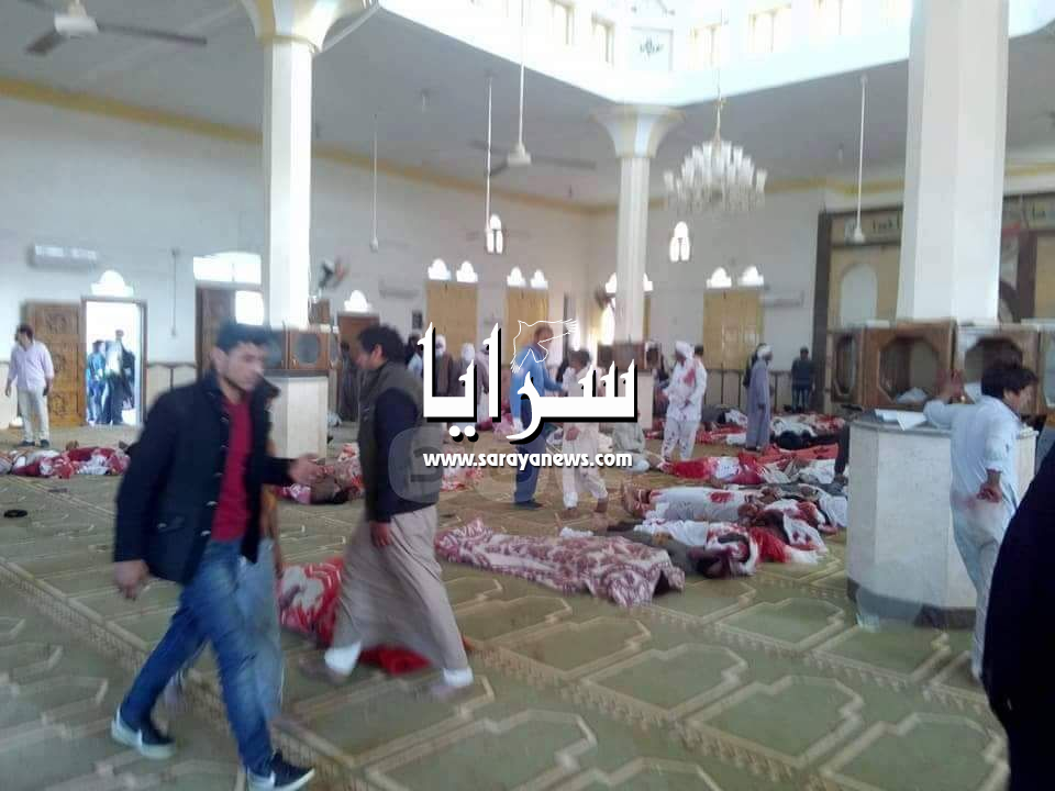 بالصور .. 155 قتيلاً و125جريحاً بهجوم على مسجد بسيناء