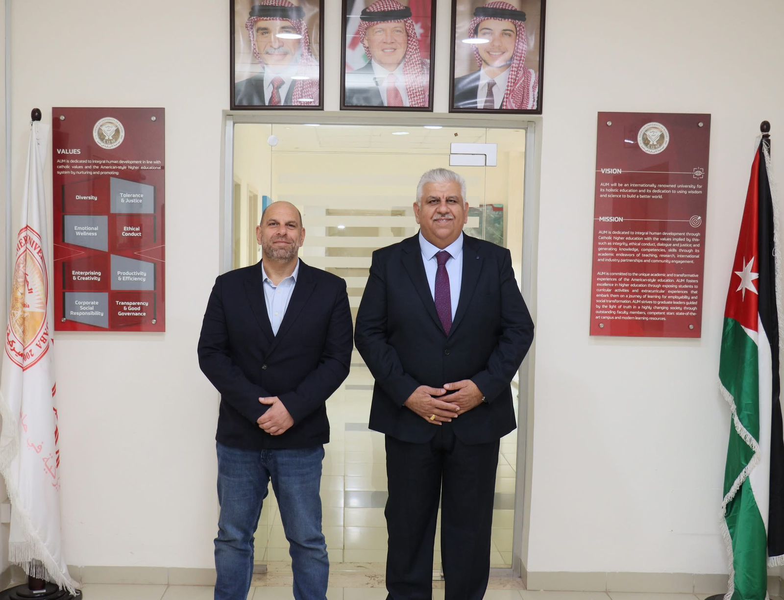 الجامعة الأميركية في مادبا تستقبل رئيس الجامعة الأميركية في قبرص