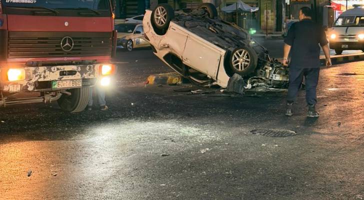  إصابة شخص بجروح بالغة إثر حادث سير مروع في طبربور 