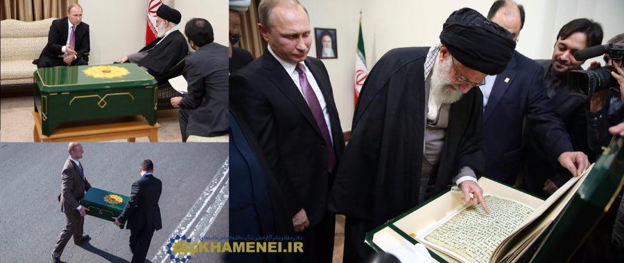 بالصور  ..  ماذا يوجد بالصندوق الذي جلبه بوتين معه الى طهران؟
