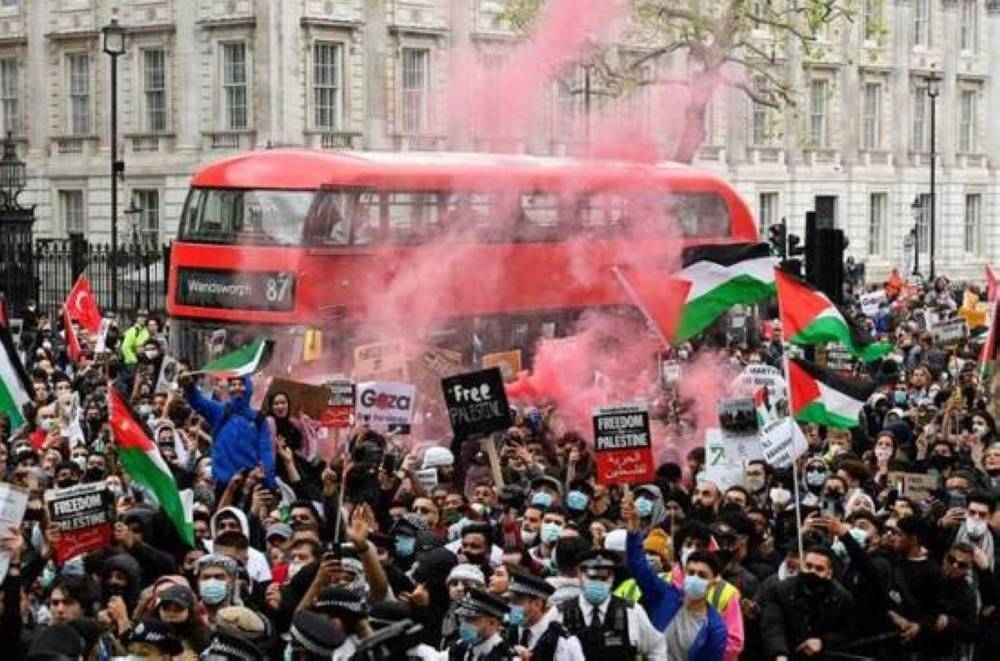 بريطانيا ..  احتجاجات تطالب بوقف مبيعات الأسلحة إلى إسرائيل