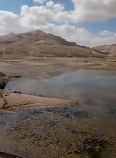 فيديو صادم يظهر نسبة تخزين المياه في سد الموجب بمحافظة الكرك