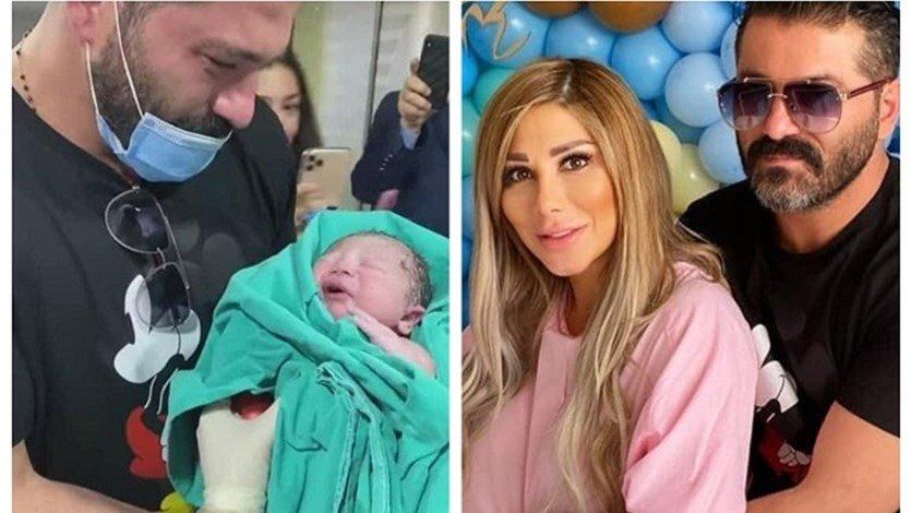 يزن السيد يستقبل مولوده الجديد بالدموع ..  صور
