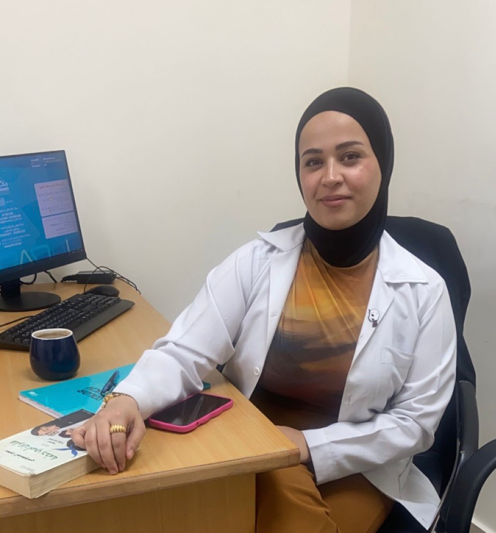 الدكتورة الآء الوليدات  ..  مبارك تخصص الطب النووي