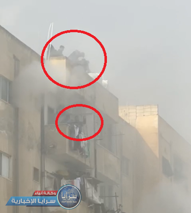 بالفيديو  ..  تواصل إخلاء محاصرين داخل مبنى سكني في اربد