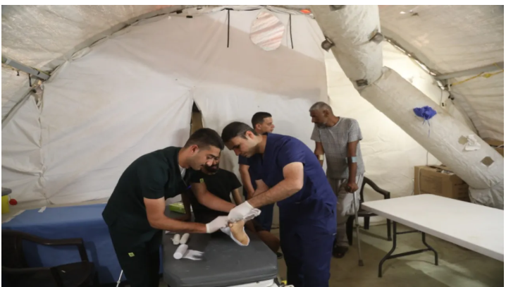  الميداني الأردني جنوب غزة /7: ننسق مع المستشفيات بالمنطقة لاستقبال الحالات الصعبة 