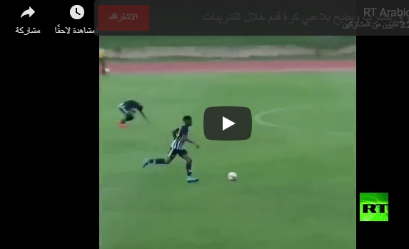 بالفيديو :برق يصعق لاعبي كرة قدم خلال التدريبات