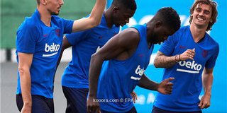 برشلونه يواصل التحضير للقاء ليجانيس
