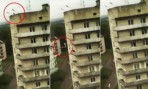 فيديو مروع: سقوط لص من إرتفاع 30 متر بعد تعلقه بسلك الهاتف