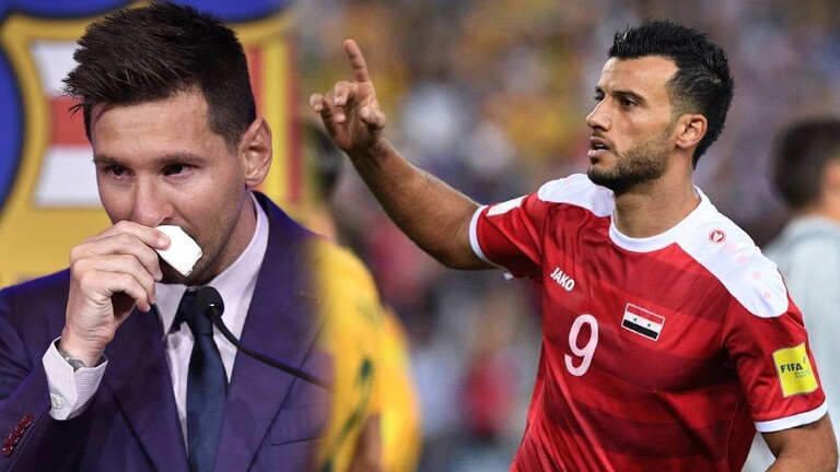 شاهد  ..  رد فعل السومة من رحيل ميسي عن برشلونة بالدموع