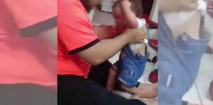 ناشطون يشنون غضبهم على معنف طفلته بالسعودية :لو كل أب بدو يعلم ابنه المشي هيك كان كلنا مكرسحين"