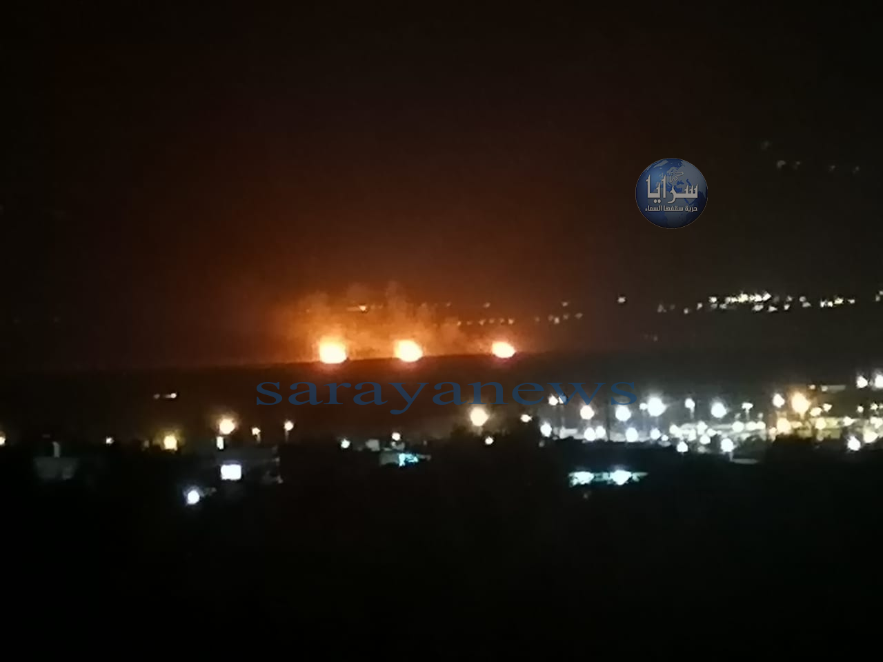 بالصور : حريق داخل الأراضي المحتلة بالقرب من معبر وادي الأردن