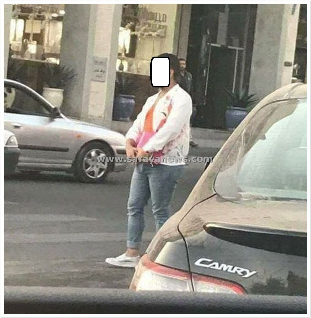 بالصور  ..  للمرة الثانية خلال اسبوع : شاب بملابس نسائية يتجول في الصويفية 