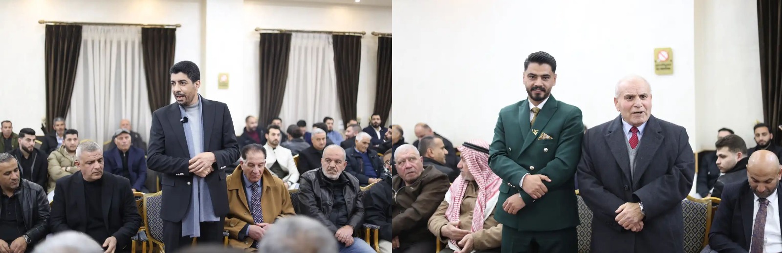 آل غنام النجار وآل عشا نسايب  ..  الصحفي محمد غنام طلب والنائب د. احمد عشا اعطى