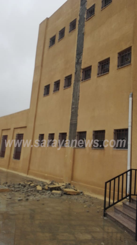 بالصور  ..  عمان : مدرسة "النزهة" بنيت حديثا  واصبحت آيلة للسقوط  وتشكل خطراً على سلامة الطلبة