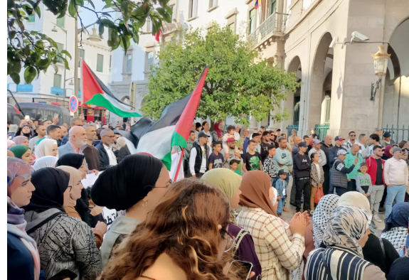 المغرب ينتفض نصرة لفلسطين بمسيرات تعم المملكة 