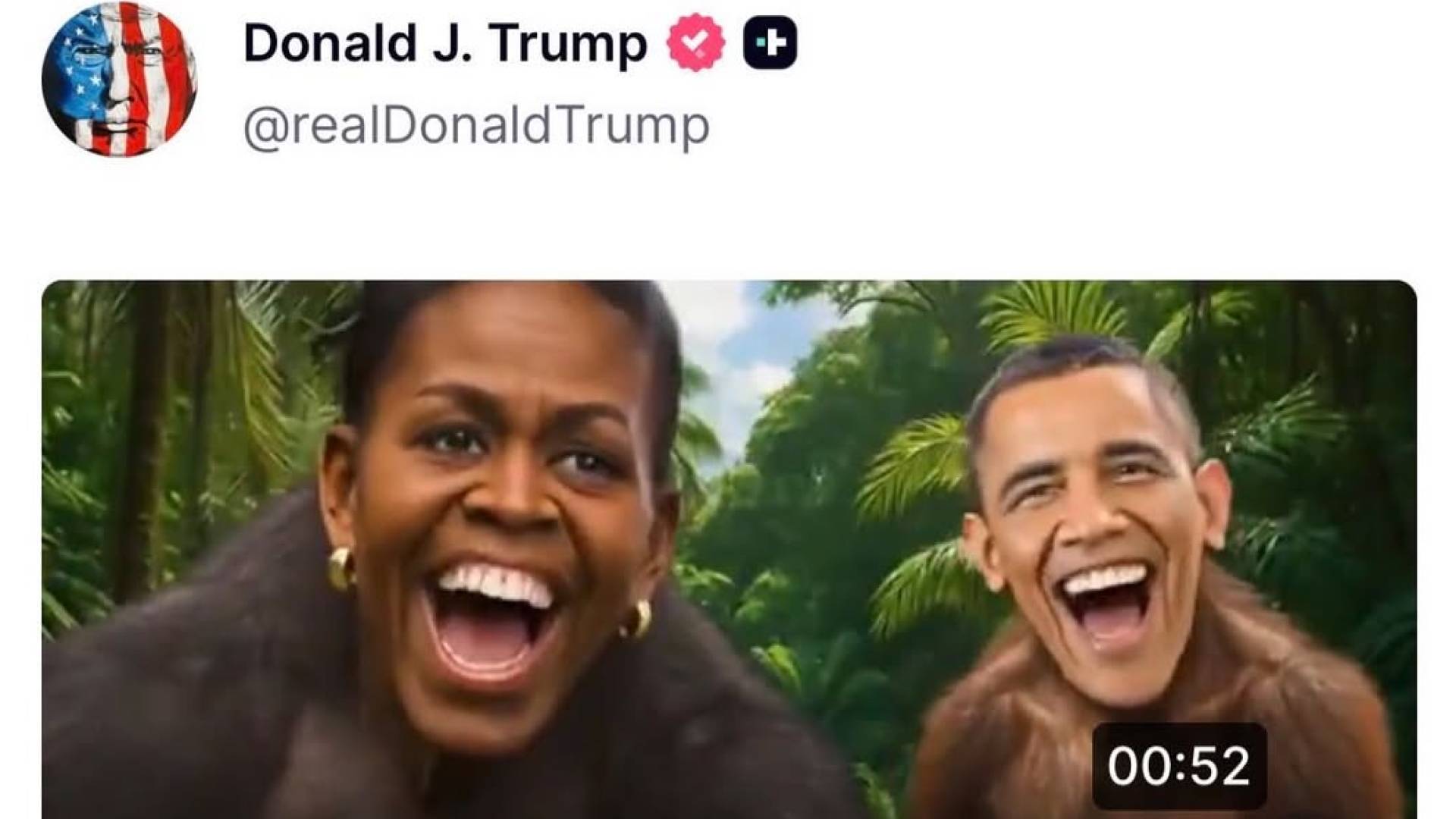 ترامب ينشر فيديو مسيئاً لأوباما وزوجته يثير موجة غضب ..  ومطالبات بحذفه