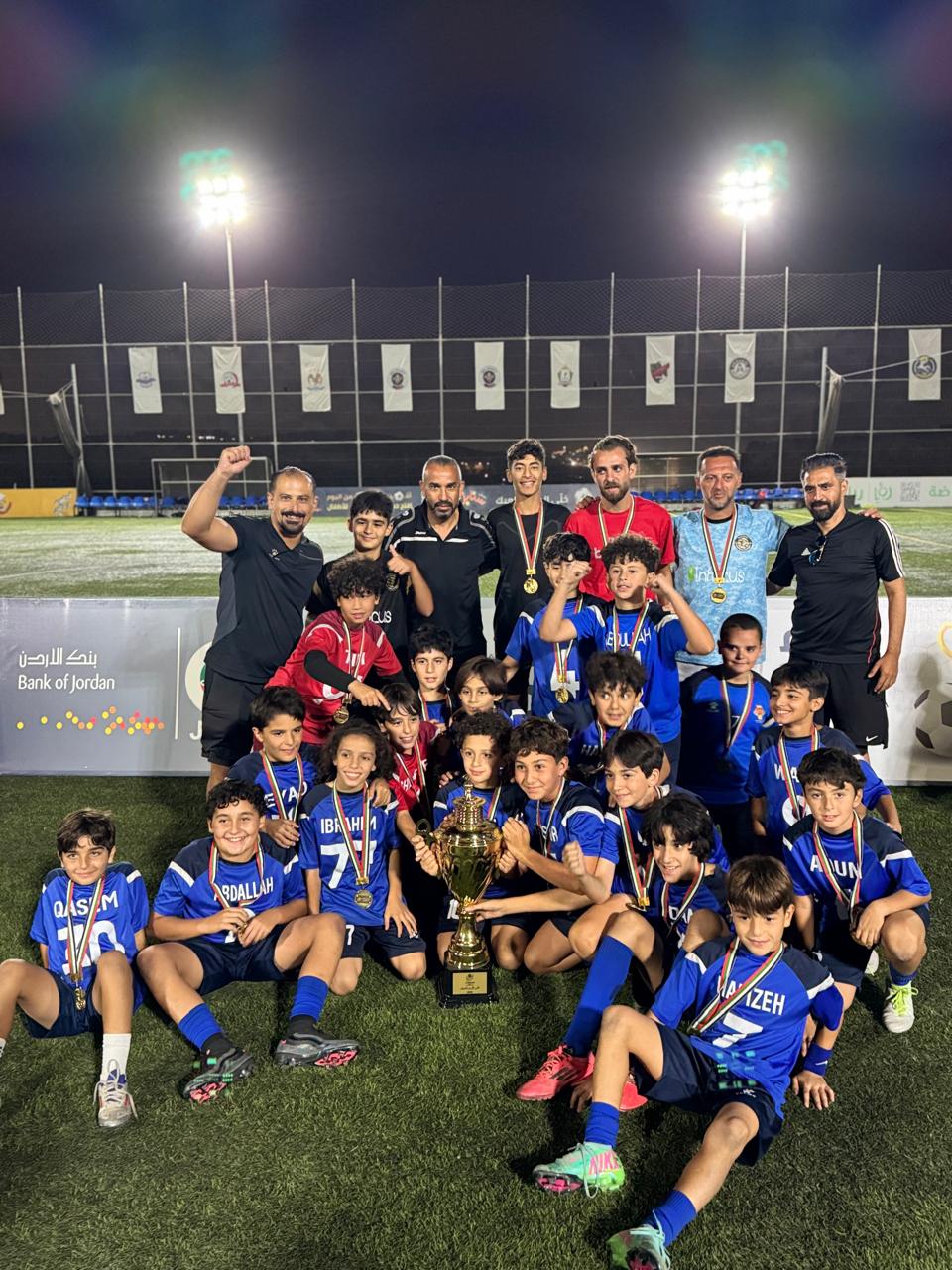أبطال شفا بدران تحت 11 سنة يتوجون بلقب كأس الأردن