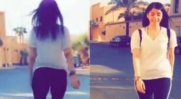 بالفيديو ..  سعودية تتحدى مجتمعها وتخرج بشوارع الرياض دون حجاب