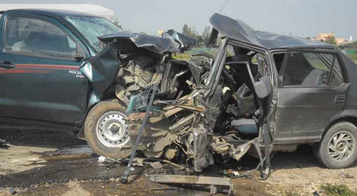 8 اصابات بحادثي تصادم في اربد والكرك 